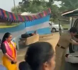 MLC K Kavithas vehicle was checked by police officials in Nizamabad today