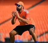Team India cricketers practice in Modi stadium for world cup final