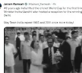 Cong shares 1983, 2011 WC winning teams' reception by Indira Gandhi, Manmohan Singh
