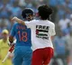Pitch invader wearing 'Free Palestine' T-shirt hugs Kohli