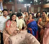 Chiranjeevi attends Radha daughter Karthika wedding
