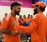 Team India Dressing Room Celebrations Kohli One Again Got Best Fielder Award