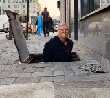 Bill Gates enters into drainage in Brussels