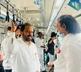 LB Nagar Congress candidate Madhu Yashki campaign in Metro train