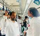LB Nagar Congress candidate Madhu Yashki campaign in Metro train