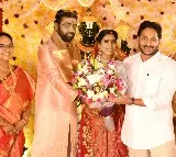 CM Jagan attends IAS Poonam Malakondaiah son marriage