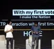 Minister KTR interact with First time voter