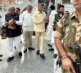 Chandrababu arrives Delhi to attend Siddharth Luthra son wedding reception