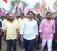 Janasena welcomes Nara Lokesh in grand style