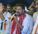 Revanth Reddy followers dharna at Hotel