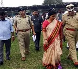 ఎల్బీ స్టేడియంలో ఏర్పాట్లను సమీక్షించిన సి.ఎస్. శాంతి కుమారి