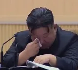 North Korean dictator Kim Jong Un crying In A Public Meeting