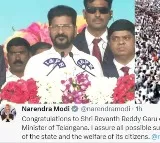 PM Modi congratulates Revanth Reddy, assures support