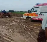 baby in womb dies as ambulance gets struck in mud mulugu