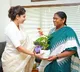IAS Smitha Sabarwal Meeting With Minister Seethakka