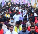 Nara Lokesh suffered a minor injury to his right hand during the Yuvagalam Padayatra