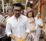 Ram Charan visits Mahalaxmi temple in Mumbai with wife Upasana, daughter Klin Kaara