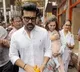Ram Charan visits Mahalaxmi temple in Mumbai with wife Upasana,
 daughter Klin Kaara