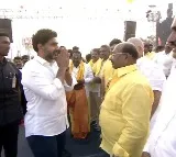 Nara Lokesh arrives Yuvagalam meeting at Polipalli