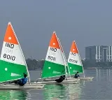 Sisters Deekshita and Lahiri Komaravelly from Rasoolpura lead the Telangana State Sailing Championships at Hussain Sagar Hyderabad