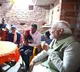 PM Modi drinks Tea at a woman house in Ayodhya