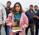 Wrestler Vinesh Phogat leaves her Arjuna Award and Khel Ratna at PM Modi residence