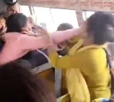 Women fight for seat in free bus