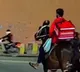 Delivery boy rides horse to deliver order in Hyderabad