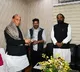 Photos: CM Revanth Reddy along with State Irrigation Minister Uttam kumar Reddy has called on Defence Minister Rajnath Singh