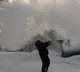Hot water turning into ice Finland