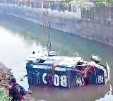 AP 108 ambulance falls into canal near amrutaluru bapatla