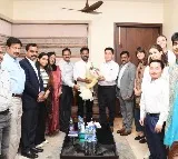 A team of faculty from Harvard University in America paid a courtesy call on Revanth Reddy