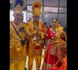 Indigi airlines staff has seen as Rama Lakshmana and Seetha