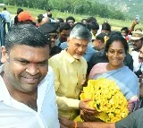 Chandrababu and Nara Lokesh arrives Naravaripalle