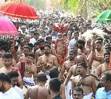 Minister Peddireddy offers gold ornaments to Kotamalai Ayyappa Swamy