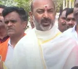 Bandi Sanjay cleans Shiva temple