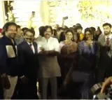 Pawan Kalyan attends Sharmila son Rajareddy and Atluri Priya engagement in Hyderabad