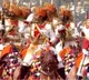Female riders on decorated camels participate in R-Day parade