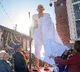 NYC Mayor unveils Gandhi statue outside Hindu temple after 2022 vandalism incidents