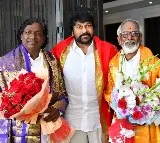 Chiranjeevi Honors Padma Awardees Gaddam Sammayya and Anandachari Velu