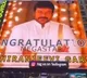 Chiranjeevi visuals on New York Times Square screen