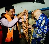 Amit Shah visits K'taka ahead of upcoming LS polls