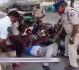 ABVP workers protests at CM Jagan residence at Tadepalli