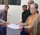 Sonia files nomination for RS polls from Rajasthan