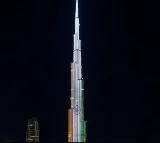 PM Modi In UAE Burj Khalifa Lights Up With Guest Of Honor Republic Of India