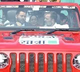 Rahul Gandhi tours Bihar in jeep during yatra Tejashwi in drivers seat