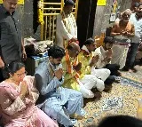 Nara Lokesh visits Simhadri Appanna Temple