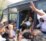 YS Sharmila injured during arrest at Chalo Secretariat protest