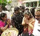 Kalvakuntla Kavitha visits 400 years old temple in Konaseema