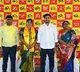 MLC Raghuraju wife Sudharani and hundreds of YCP leaders joins TDP